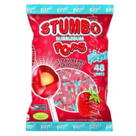Stumbo Bubblegum Strawberry Fizzy Pops